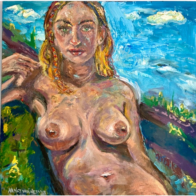 “Top of the World”, Original Oil Paintings, Portrait of a Woman, by Van Ness For Sale In Saint Louis - Image 6 of 9