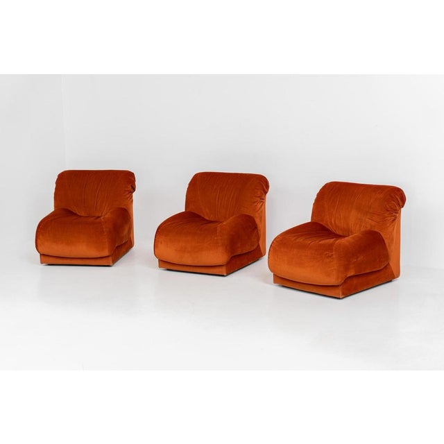 Textile Modular Sofa from Doimo Salotti, Italy, 1970s, Set of 4 For Sale - Image 7 of 18