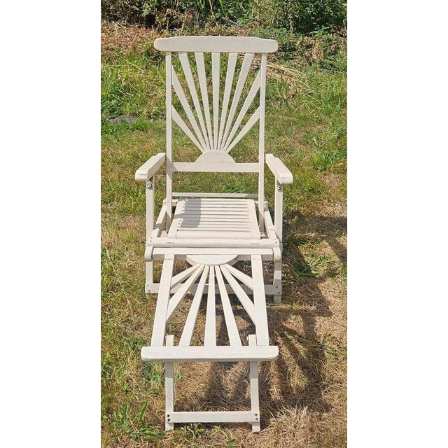 1930s British Art Deco Folding Sunray Garden Lounger, 1930 For Sale - Image 5 of 18