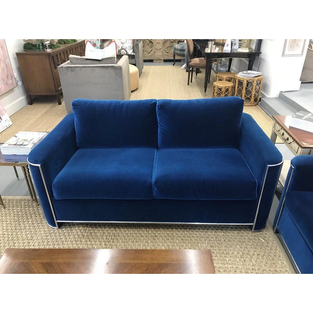 Vintage Mid Century Modern Comfort Designs Chrome And Velvet