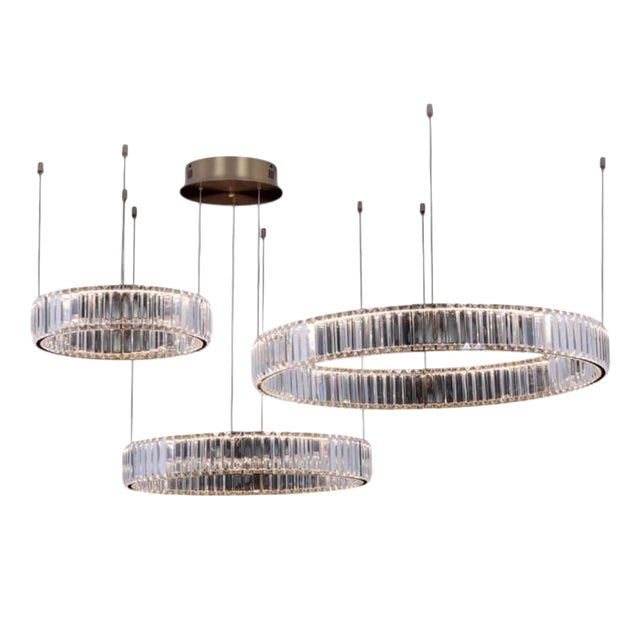 Collection Orione Chandelier in Metal and Crystal by Jago For Sale