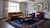 Elevate your interior with this breathtaking 1920s Antique Chinese Art Deco wool rug, featuring a rich, midnight indigo...