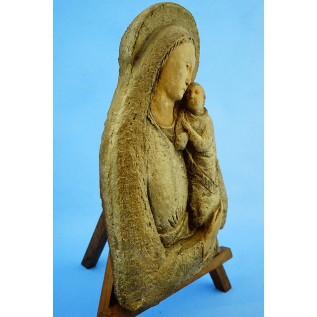 20th Century Terracotta Sculpture of Madonna and Child by Francesco Prosperi, Assisi, Italy For Sale - Image 4 of 18