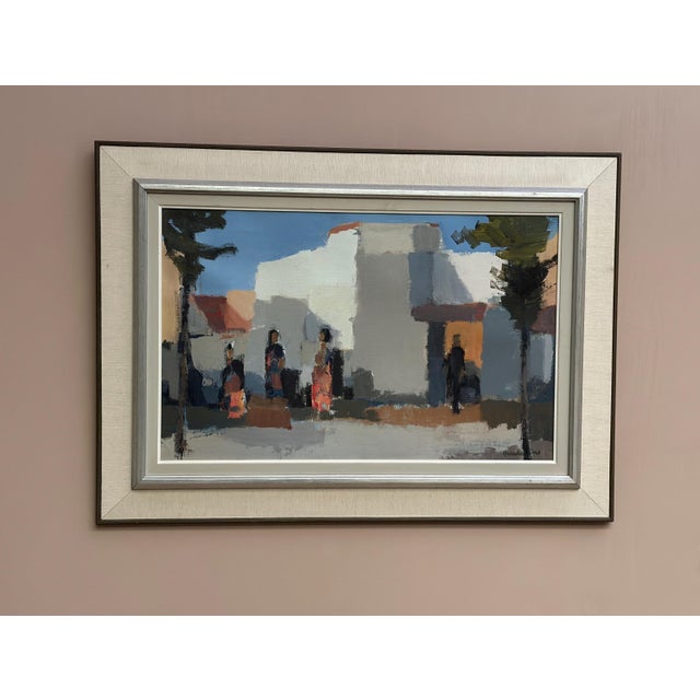 Stig Wernheden, Southern City Scene, 1960s, Oil on Canvas, Framed For Sale - Image 8 of 18
