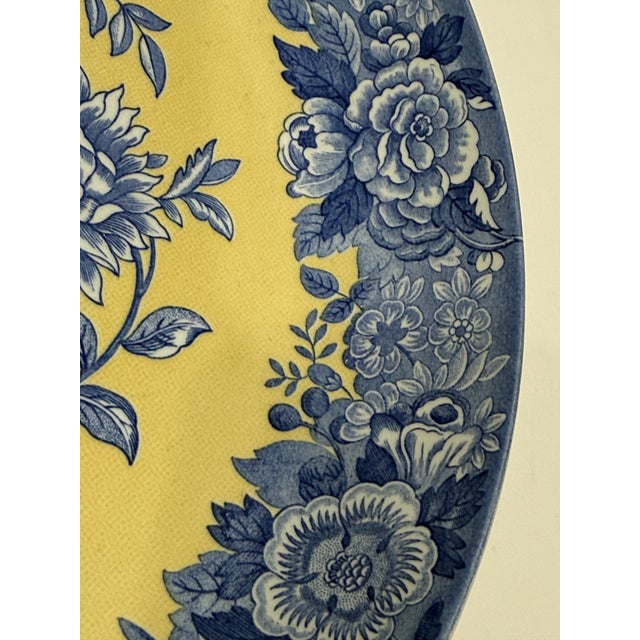 Spode Spode Blue Room Garden Collection Jasmine Large Serving Bowl Yellow For Sale - Image 4 of 6