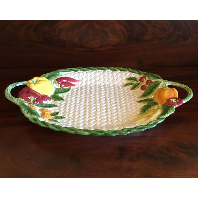Mid 20th Century Fitz and Floyd Vegetable Motif Platter Chairish