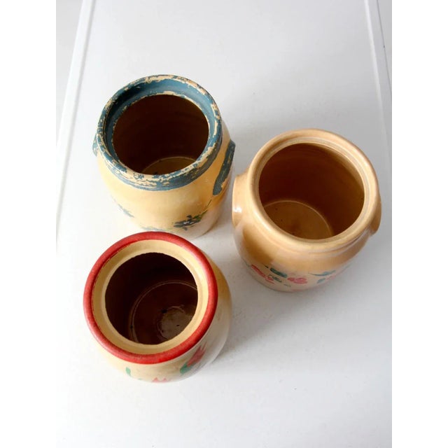 Vintage Hand Painted Cookie Jars - Set of 3 For Sale - Image 10 of 11