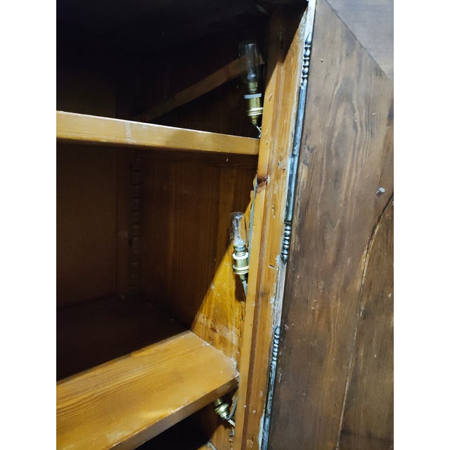 Mid 20th Century Monumental 104” French Louis XV Provincial Bibliothèque Wall Unit With Metal Grille Doors For Sale In New Orleans - Image 6 of 16