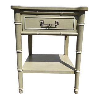 1970s Vintage Bali-Hai Henry Link Faux Bamboo Nightstand For Sale