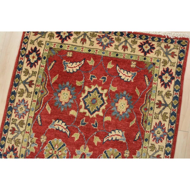 Kazak Runner 2’8” X 8’3” Red Wool Traditional Hand-Knotted Oriental Rug For Sale In Philadelphia - Image 6 of 12