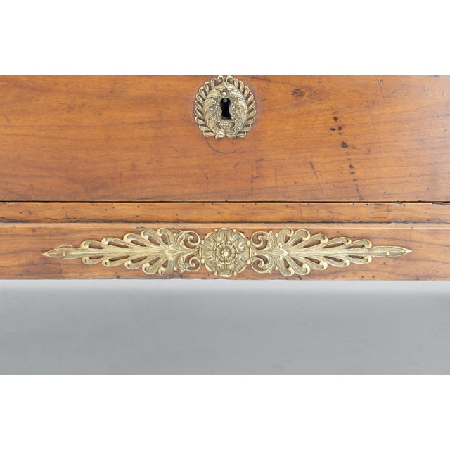 Brown Antique Empire Commode in Mahogany, 1870 For Sale - Image 8 of 9