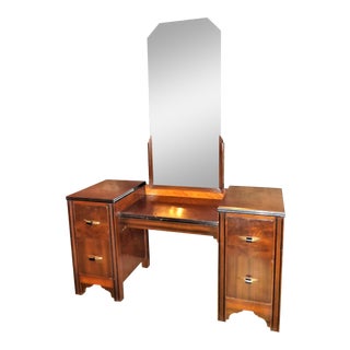 Vintage Art Deco Maple Vanity For Sale