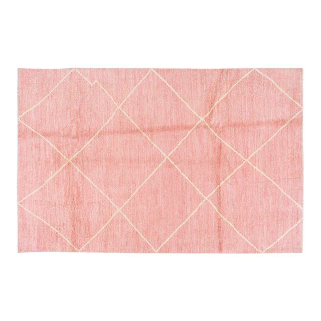 Contemporary Moroccan Modern Wool Rug,5'3"X8'1" For Sale