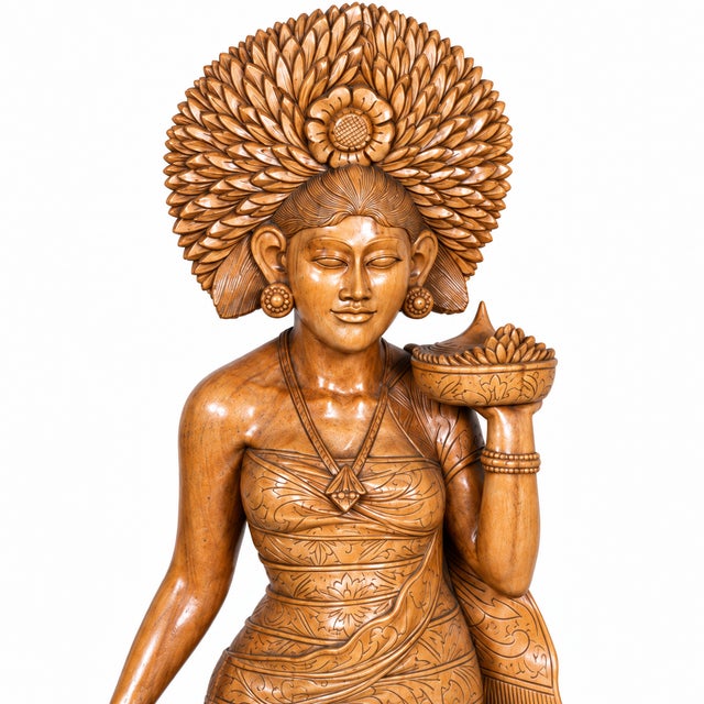 Mas Bali, Female Figure, 1900, Wood For Sale - Image 9 of 11