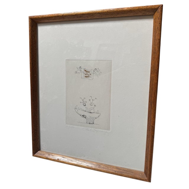 Surrealism Charles Bragg Seven Deadly Sins Signed Engraving Print - Thou Shalt Not For Sale - Image 3 of 5