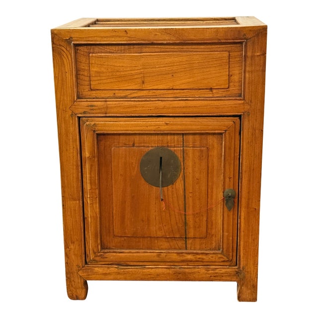 Antique Chinese Elm Ventilated Food Safe Cabinet C. 1900-1930 For Sale