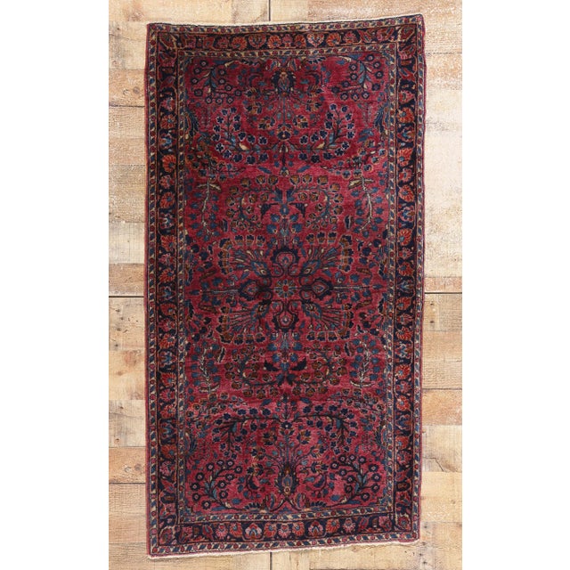 Antique Persian Sarouk Rug - 02'07 X 04'10 For Sale - Image 9 of 9