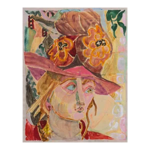 'Oleta's Hat' by Virginia Conroy, 1985, Carmel Art Association Exhibit, California Woman Artist, San Francisco Museum of Art
