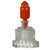 1930s 1930s Art Deco Karl Palda Style Geometric Crystal Perfume Bottle W/ Coral Red Stopper For Sale - Image 5 of 9