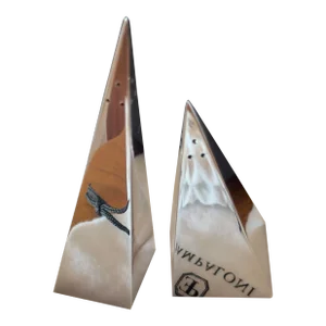 2000s Pampaloni Sterling Silver Salt and Pepper Shaker Set- a Pair