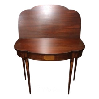 Vintage Games Table, Federal Style Games Table For Sale
