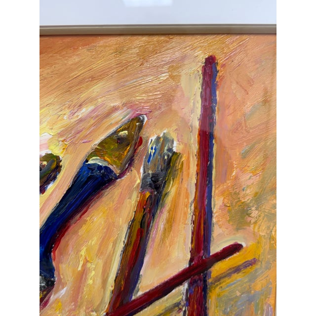 Paper Circa 2011 Albert E. Smith Abstract Painting, Framed For Sale - Image 7 of 12