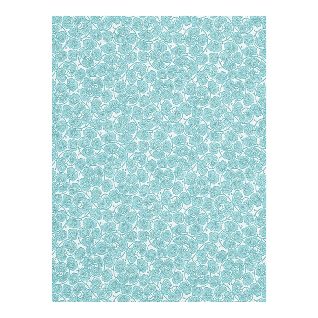 The House of Scalamandré May Fabric, Turquoise For Sale