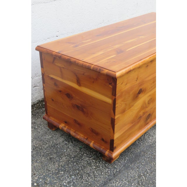 Late 20th Century Solid Cedar Hope Chest Blanket Trunk Bench 6175 For Sale - Image 16 of 18