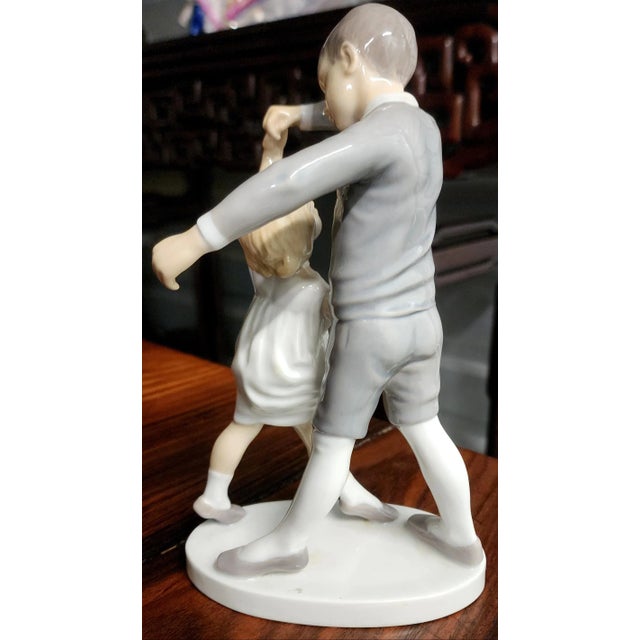 Contemporary Bing & Grondahl Danish Hand-Painted Fine Porcelain Figurine For Sale - Image 3 of 13