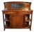 1900s Antique French Walnut & Burl Walnut Server / Buffet / Sideboard With Mirror For Sale
