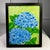 Hydrangea Blues 8x10 Framed Original Acrylic Floral Theme Wall Art Home Decor For Sale - Image 4 of 7