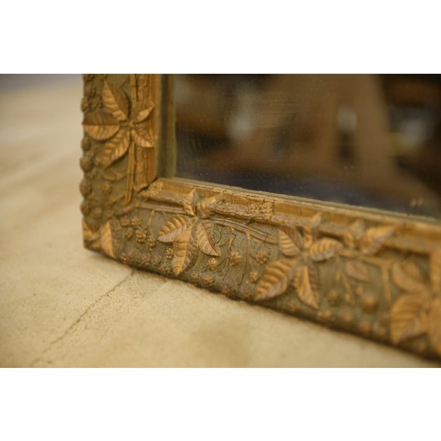 19th Century Mirror in Wood and Stucco with Vegetal Decoration For Sale - Image 3 of 7