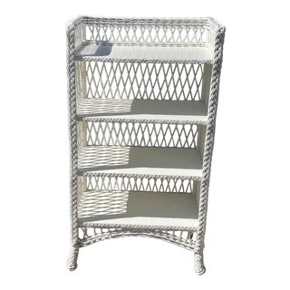 Nantucket Wicker Bookcase For Sale