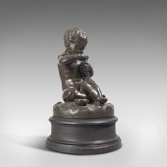 Late 19th Century Late 19th Century French Bronze Cherub Putto For Sale - Image 5 of 13
