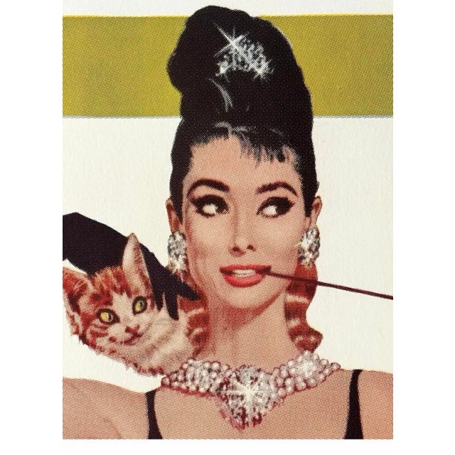 A later reproduction featuring Robert McGinnis’s celebrated Breakfast at Tiffany’s artwork of Audrey Hepburn. Measuring...