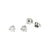 Mid-Century Modern Vintage 14 Karat White Gold Natural .080 Carat Diamond Stud Earrings For Sale - Image 3 of 5