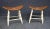 Wood Country Style Dish Seat Counter Stools - a Pair For Sale - Image 7 of 7