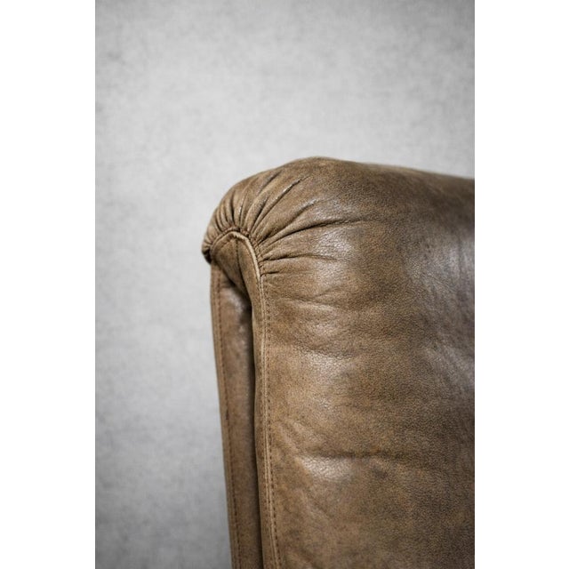 Mid-Century Modern German Brown Leather Lounge Swivel Chair from Musterring, 1960s For Sale - Image 10 of 18