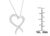 .925 Sterling Silver Open Heart-Shaped Awareness Ribbon Pendant Necklace For Sale - Image 4 of 4