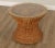 1970s 1970s Round Glass Top Wicker Side Table For Sale - Image 5 of 13