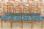 Wood Turquoise Dining Chairs, 1960s, Set of 4 For Sale - Image 7 of 13