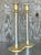 Vintage Boho Maitland-Smith Brass and Chrome Candlesticks- Set of 2 For Sale In West Palm - Image 6 of 11