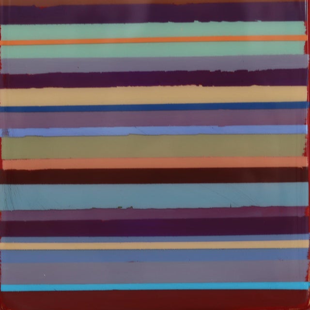 Wood Tall Sunspot 50 - Slim Vertical Minimalist Abstract Mixed Media Resin Painting by Ricky Hunt For Sale - Image 7 of 9