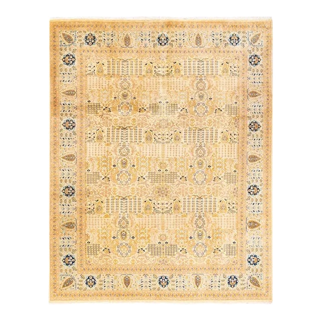Mogul, One-of-a-Kind Hand-Knotted Area Rug in Ivory, 8' 0" x 10' 4" For Sale