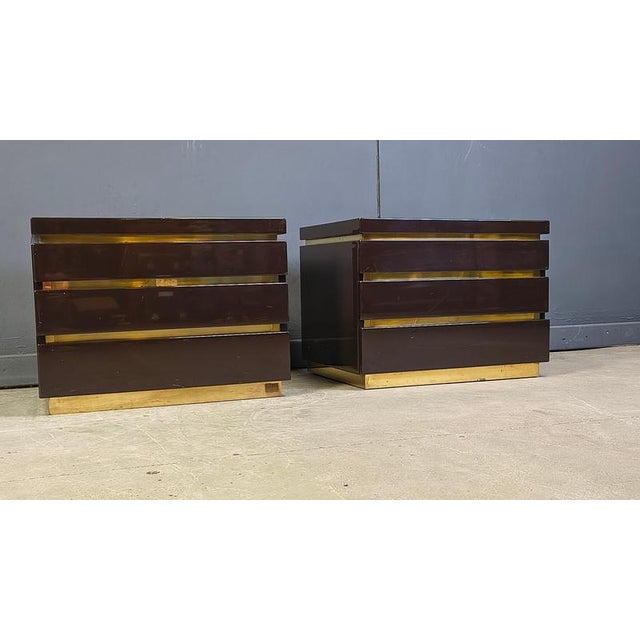 Metal Bedside Cabinets from Jean Claude Mahey, 1970s, Set of 2 For Sale - Image 7 of 12