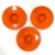 1970s 1970's Rosti Denmark Orange Melamine Egg Cups by Bjorn Christensen Set of Six For Sale - Image 5 of 8