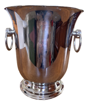 Champagne Bucket in Stainless Steel and Gold-Plated Brass by Guy Degrenne, 1980s