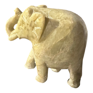 Late 20th Century Hand Carved Stone Elephant Figurine