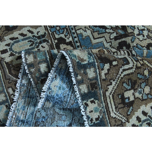 1970s Vintage Persian Handmade Wool Cotton Light Brown Area Rug For Sale - Image 11 of 11