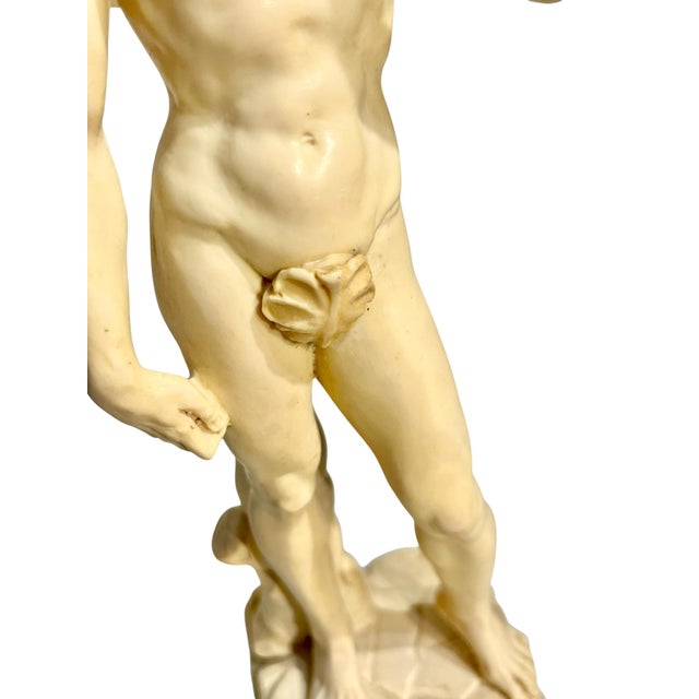 Vintage Italian David Statue Sculpture | Classical Roman Figural Decor For Sale - Image 9 of 10